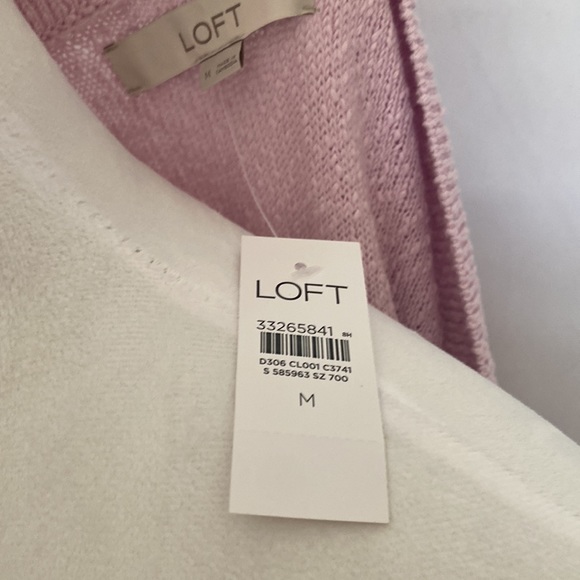 LOFT NWT V-Neck Pocket Cardigan, Winsome Orchid, MEDIUM - Picture 5 of 5